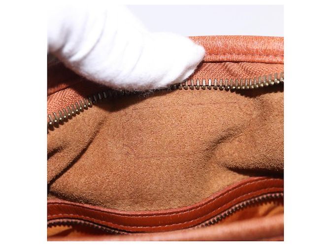 Borsa a tracolla MCM Vicetos PVC Pelle Marrone Tono Oro Auth BA15292 - vista 21