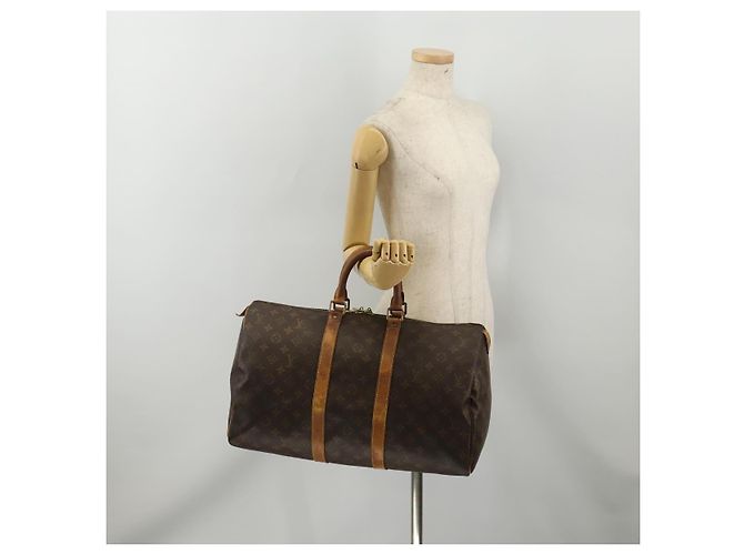 LOUIS VUITTON Monogram Keepall 45 Boston Bag M41428 LV Auth 196676 Monogramma - vista 23