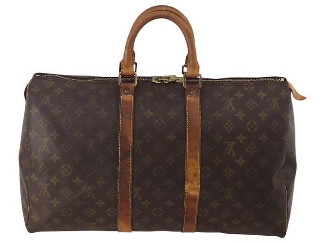 LOUIS VUITTON Monogram Keepall 45 Boston Bag M41428 LV Auth 196676 Monogramma - vista 3