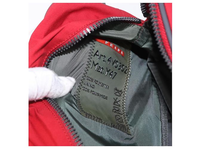 PRADA Sports Line Schuhtasche aus Nylon Rot authentisch bs36709 - Ansicht 17