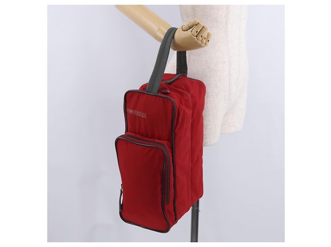 PRADA Sports Line Schuhtasche aus Nylon Rot authentisch bs36709 - Ansicht 24