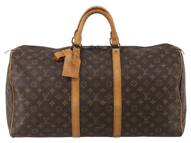 LOUIS VUITTON Monogram Keepall 55 Boston Bag M41424 LV Auth 195358 Monogramma - vista 2