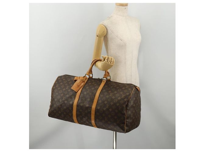 LOUIS VUITTON Monogram Keepall 55 Boston Bag M41424 LV Auth 195358 Monogramma - vista 23