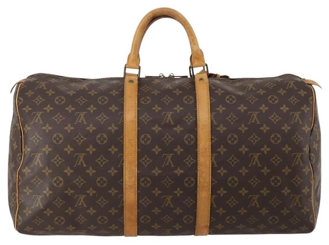 LOUIS VUITTON Monogram Keepall 55 Boston Bag M41424 LV Auth 195358 Monogramma - vista 3