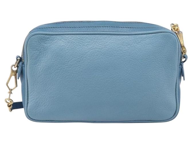 Borsa a tracolla Miu Miu in pelle blu e oro Auth 200239A D'oro - vista 3