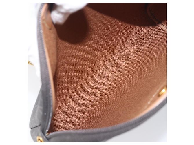 Borsa a tracolla con catena in tela Honeycomb Christian Dior PVC Nero Oro Auth 200249A - vista 18