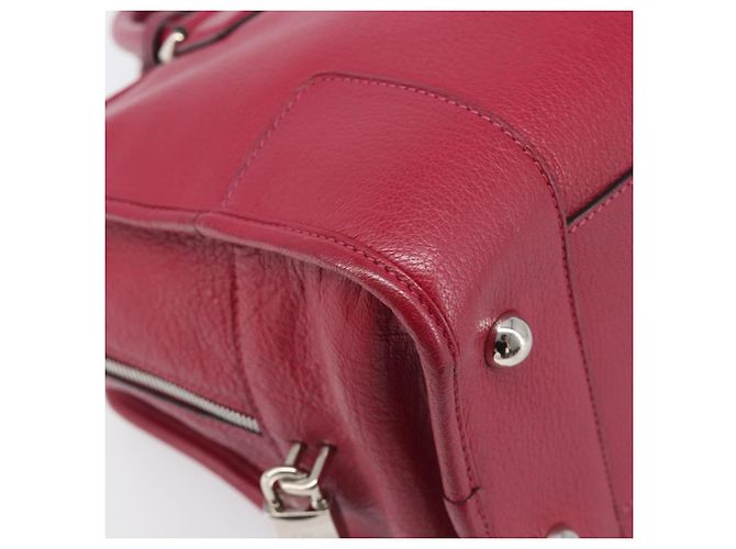 Borsa a mano LOEWE Amazona 36 in pelle rossa argento Auth 198687V Rosso - vista 15
