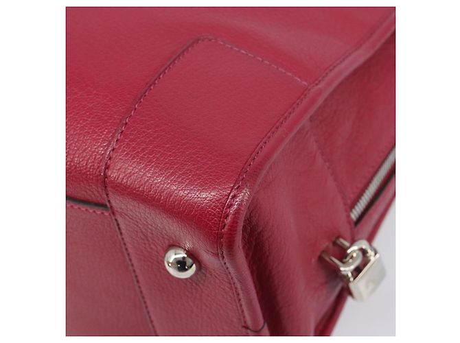Borsa a mano LOEWE Amazona 36 in pelle rossa argento Auth 198687V Rosso - vista 16