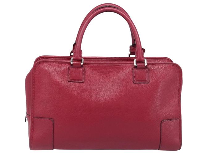 Borsa a mano LOEWE Amazona 36 in pelle rossa argento Auth 198687V Rosso - vista 2