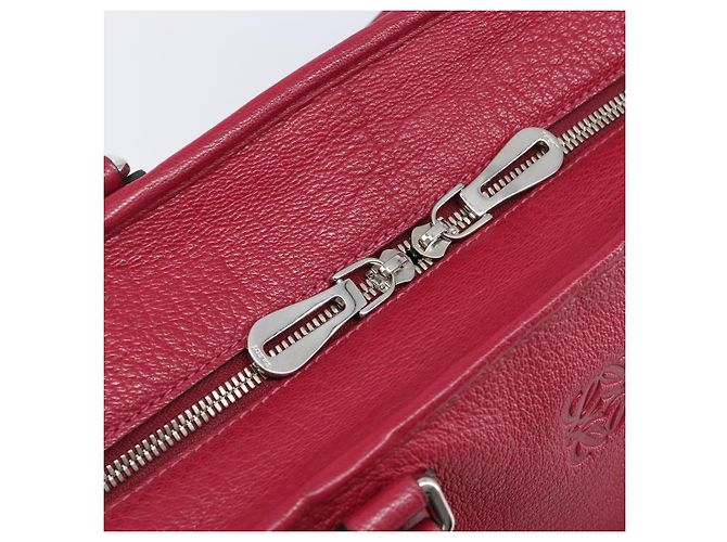 Borsa a mano LOEWE Amazona 36 in pelle rossa argento Auth 198687V Rosso - vista 21