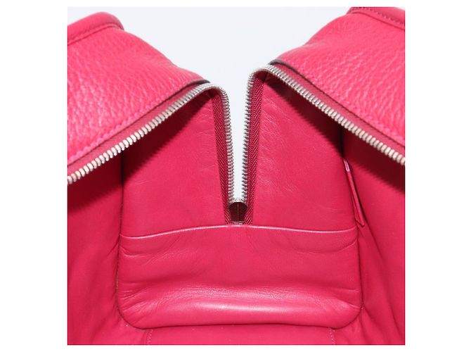 Borsa a mano LOEWE Amazona 36 in pelle rossa argento Auth 198687V Rosso - vista 24