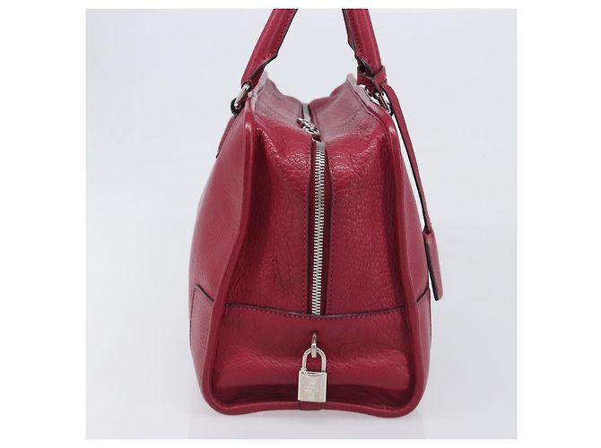 Borsa a mano LOEWE Amazona 36 in pelle rossa argento Auth 198687V Rosso - vista 3