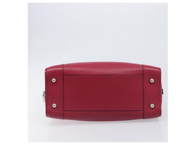 Borsa a mano LOEWE Amazona 36 in pelle rossa argento Auth 198687V Rosso - vista 5
