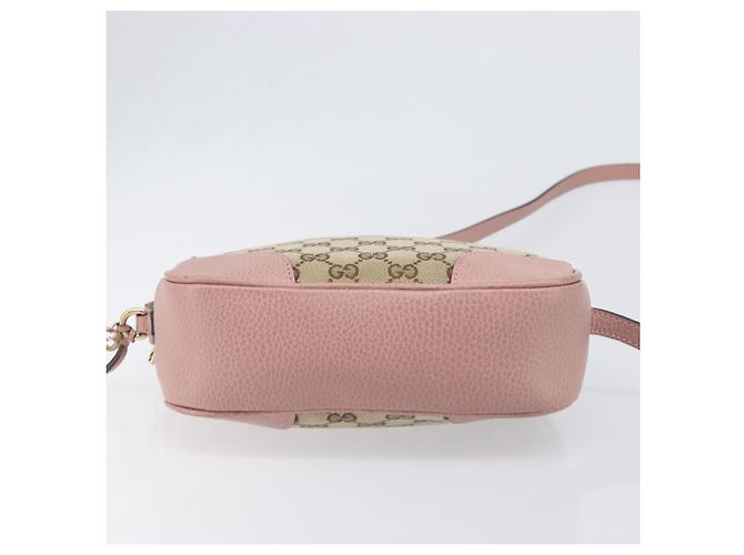 Borsa a tracolla GUCCI GG Canvas Beige Oro 449413 Auth 197806A D'oro - vista 10