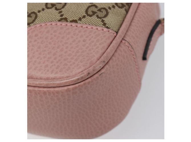 Borsa a tracolla GUCCI GG Canvas Beige Oro 449413 Auth 197806A D'oro - vista 11