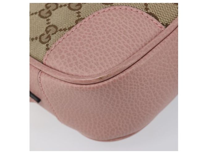 Borsa a tracolla GUCCI GG Canvas Beige Oro 449413 Auth 197806A D'oro - vista 12