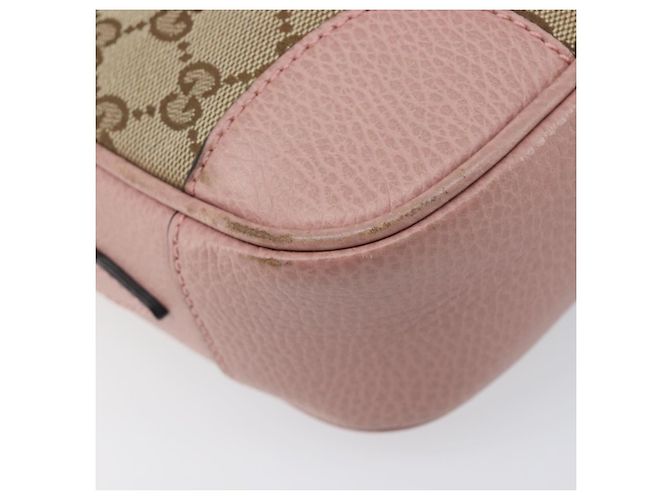 Borsa a tracolla GUCCI GG Canvas Beige Oro 449413 Auth 197806A D'oro - vista 14