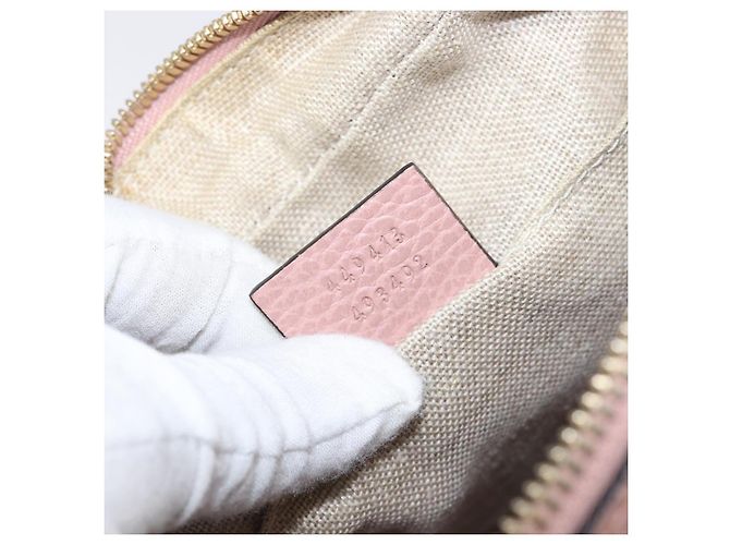 Borsa a tracolla GUCCI GG Canvas Beige Oro 449413 Auth 197806A D'oro - vista 23