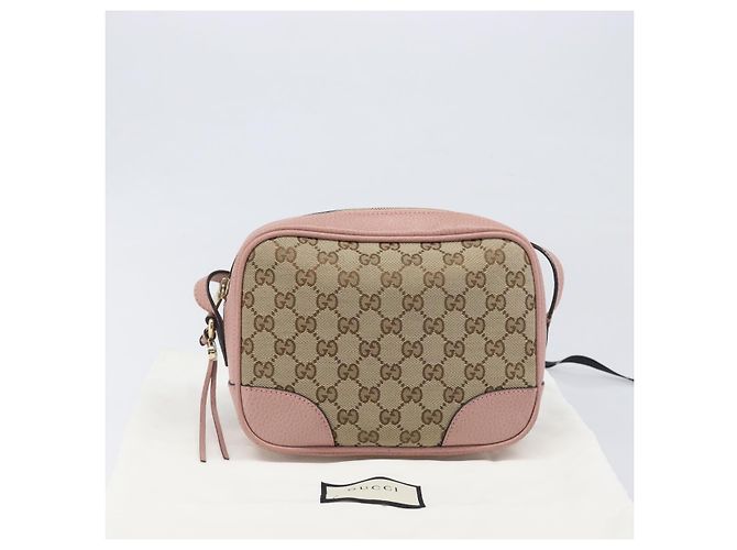 Borsa a tracolla GUCCI GG Canvas Beige Oro 449413 Auth 197806A D'oro - vista 25