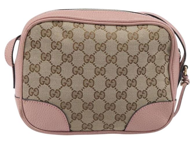 Borsa a tracolla GUCCI GG Canvas Beige Oro 449413 Auth 197806A D'oro - vista 3