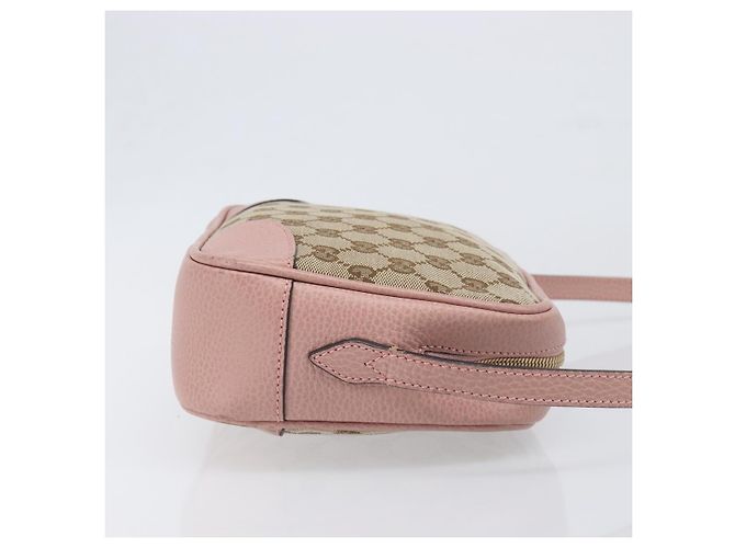 Borsa a tracolla GUCCI GG Canvas Beige Oro 449413 Auth 197806A D'oro - vista 4