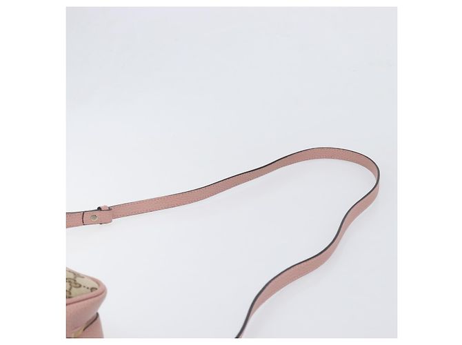Borsa a tracolla GUCCI GG Canvas Beige Oro 449413 Auth 197806A D'oro - vista 8