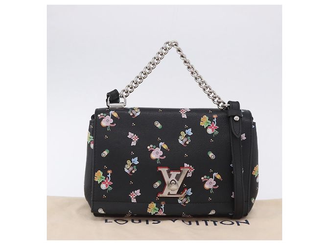 Borsa a tracolla LOUIS VUITTON Rock Me II BB Pelle di vitello Black LV Auth 197135V Nero - vista 12