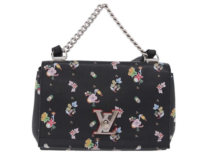 Borsa a tracolla LOUIS VUITTON Rock Me II BB Pelle di vitello Black LV Auth 197135V Nero - vista 13