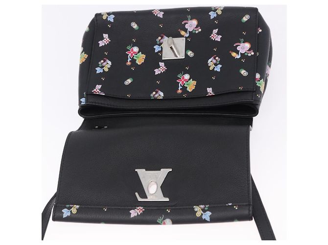 Borsa a tracolla LOUIS VUITTON Rock Me II BB Pelle di vitello Black LV Auth 197135V Nero - vista 21