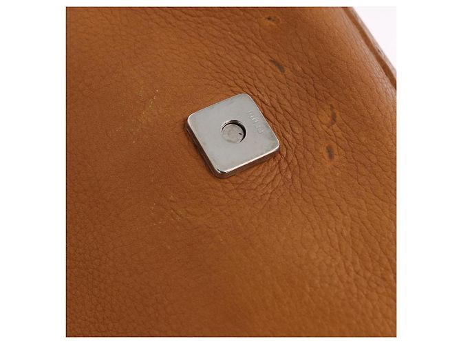Borsa a tracolla FENDI Selleria Mamma Baguette in pelle marrone argento Auth yk20788SAM - vista 18