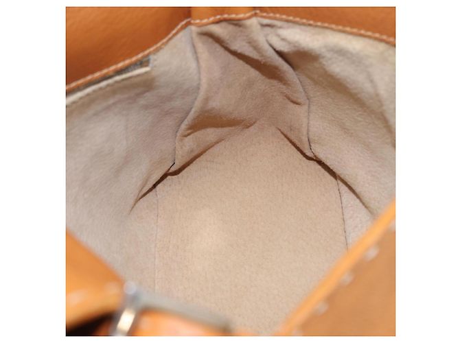 Borsa a tracolla FENDI Selleria Mamma Baguette in pelle marrone argento Auth yk20788SAM - vista 22