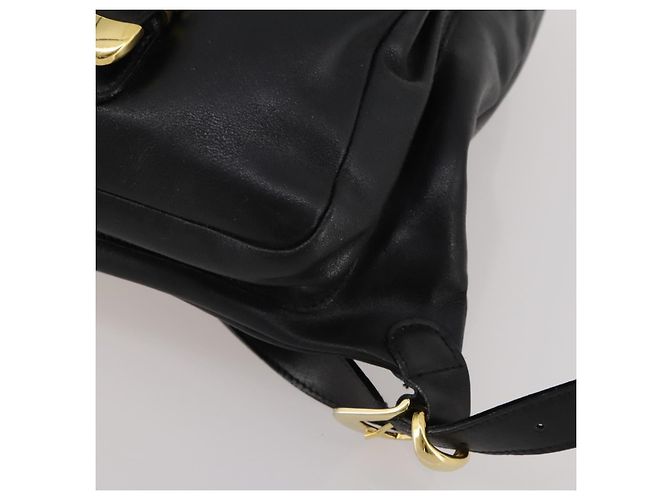 Zaino Gianni Versace Medusa in pelle nera e oro Auth BA14881 Nero - vista 10