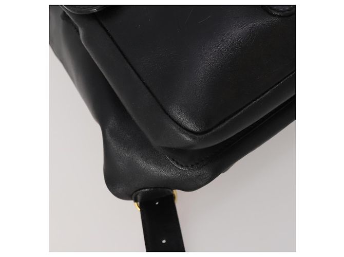 Zaino Gianni Versace Medusa in pelle nera e oro Auth BA14881 Nero - vista 11