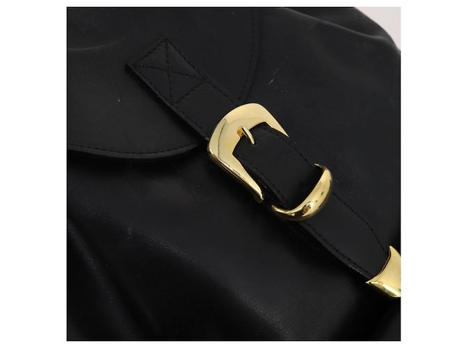 Zaino Gianni Versace Medusa in pelle nera e oro Auth BA14881 Nero - vista 14