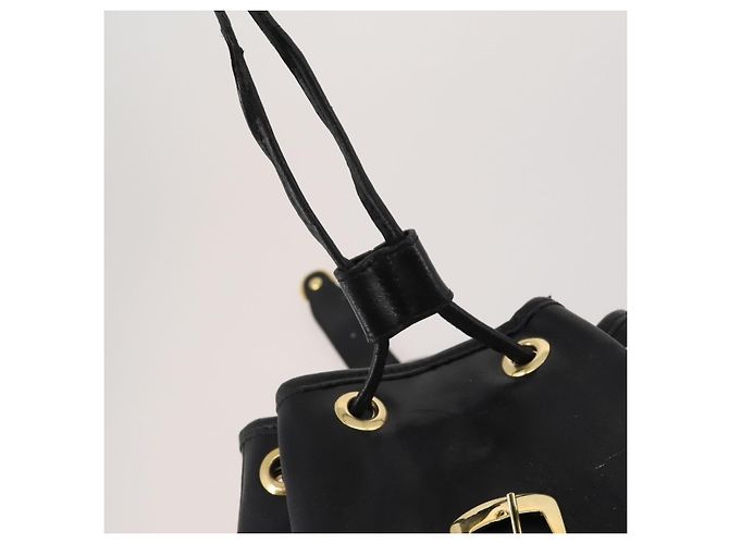 Zaino Gianni Versace Medusa in pelle nera e oro Auth BA14881 Nero - vista 15