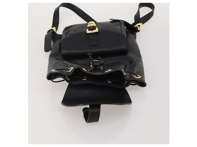 Zaino Gianni Versace Medusa in pelle nera e oro Auth BA14881 Nero - vista 16