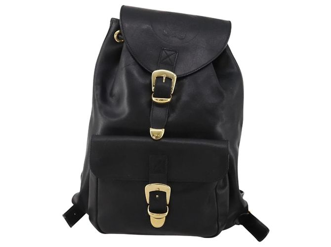 Zaino Gianni Versace Medusa in pelle nera e oro Auth BA14881 Nero - vista 2