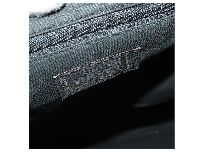 Zaino Gianni Versace Medusa in pelle nera e oro Auth BA14881 Nero - vista 20