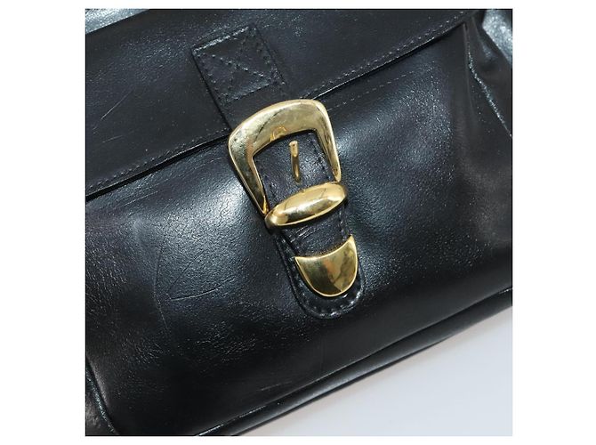 Zaino Gianni Versace Medusa in pelle nera e oro Auth BA14881 Nero - vista 23