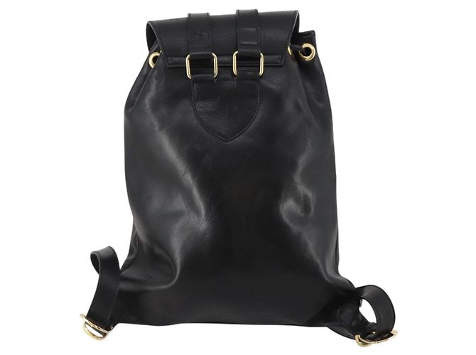 Zaino Gianni Versace Medusa in pelle nera e oro Auth BA14881 Nero - vista 3
