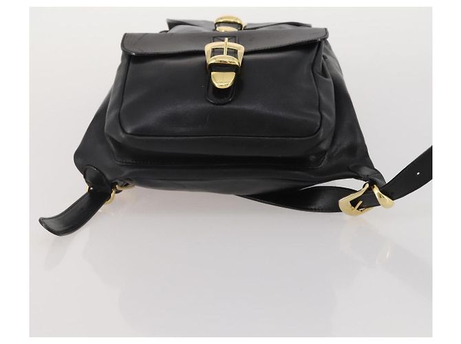 Zaino Gianni Versace Medusa in pelle nera e oro Auth BA14881 Nero - vista 9