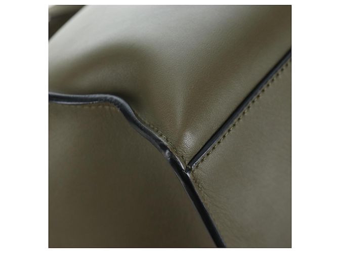 Céline CELINE Big Bag Small Hand Bag Leather Khaki Silver Auth am12347M Argento Cachi - vista 15