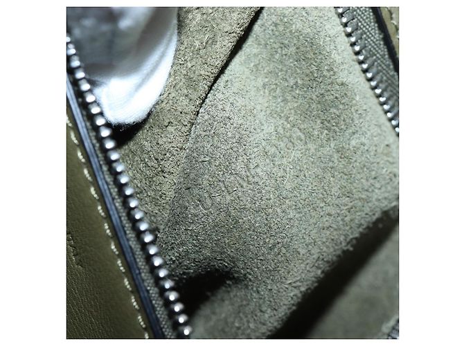 Céline CELINE Big Bag Small Hand Bag Leather Khaki Silver Auth am12347M Argento Cachi - vista 29