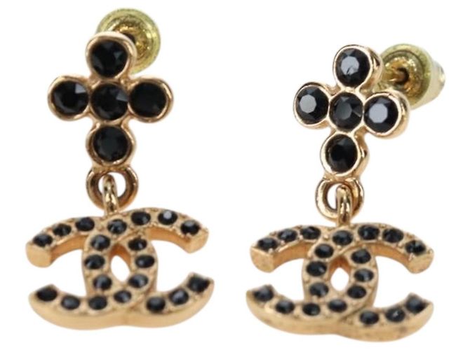 CHANEL COCO Mark Pierce Metal Gold Tone CC Auth 196718M - vista 2
