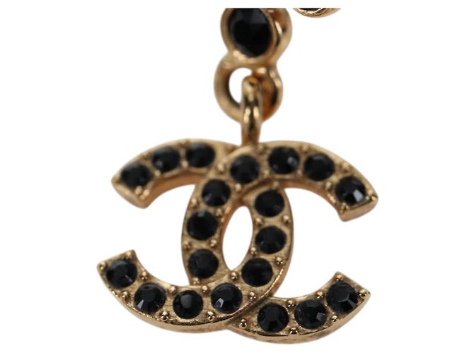 CHANEL COCO Mark Pierce Metal Gold Tone CC Auth 196718M - vista 3
