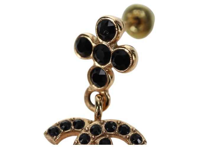 CHANEL COCO Mark Pierce Metal Gold Tone CC Auth 196718M - vista 4