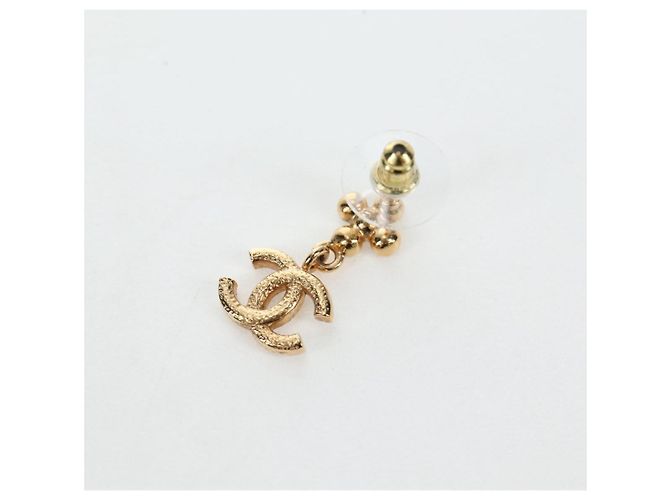 CHANEL COCO Mark Pierce Metal Gold Tone CC Auth 196718M - vista 5