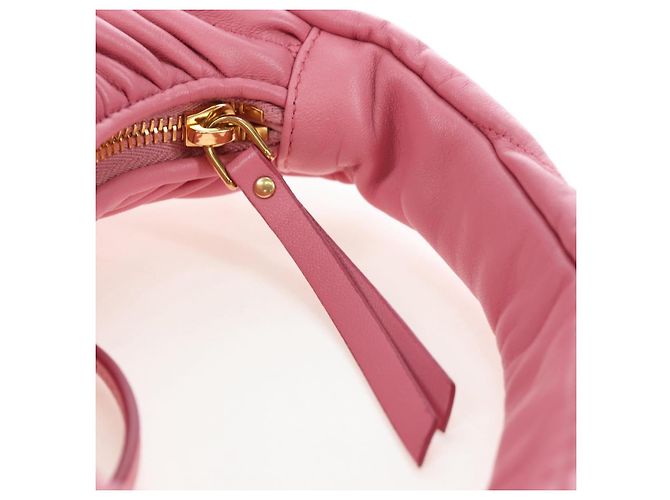 Borsa Miu Miu Matelassé Wonder in pelle 2way Rosa Oro Auth 196578M D'oro - vista 16