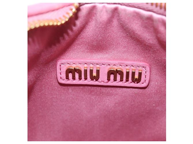Borsa Miu Miu Matelassé Wonder in pelle 2way Rosa Oro Auth 196578M D'oro - vista 17