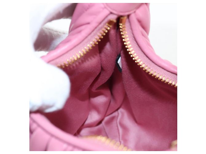 Borsa Miu Miu Matelassé Wonder in pelle 2way Rosa Oro Auth 196578M D'oro - vista 19
